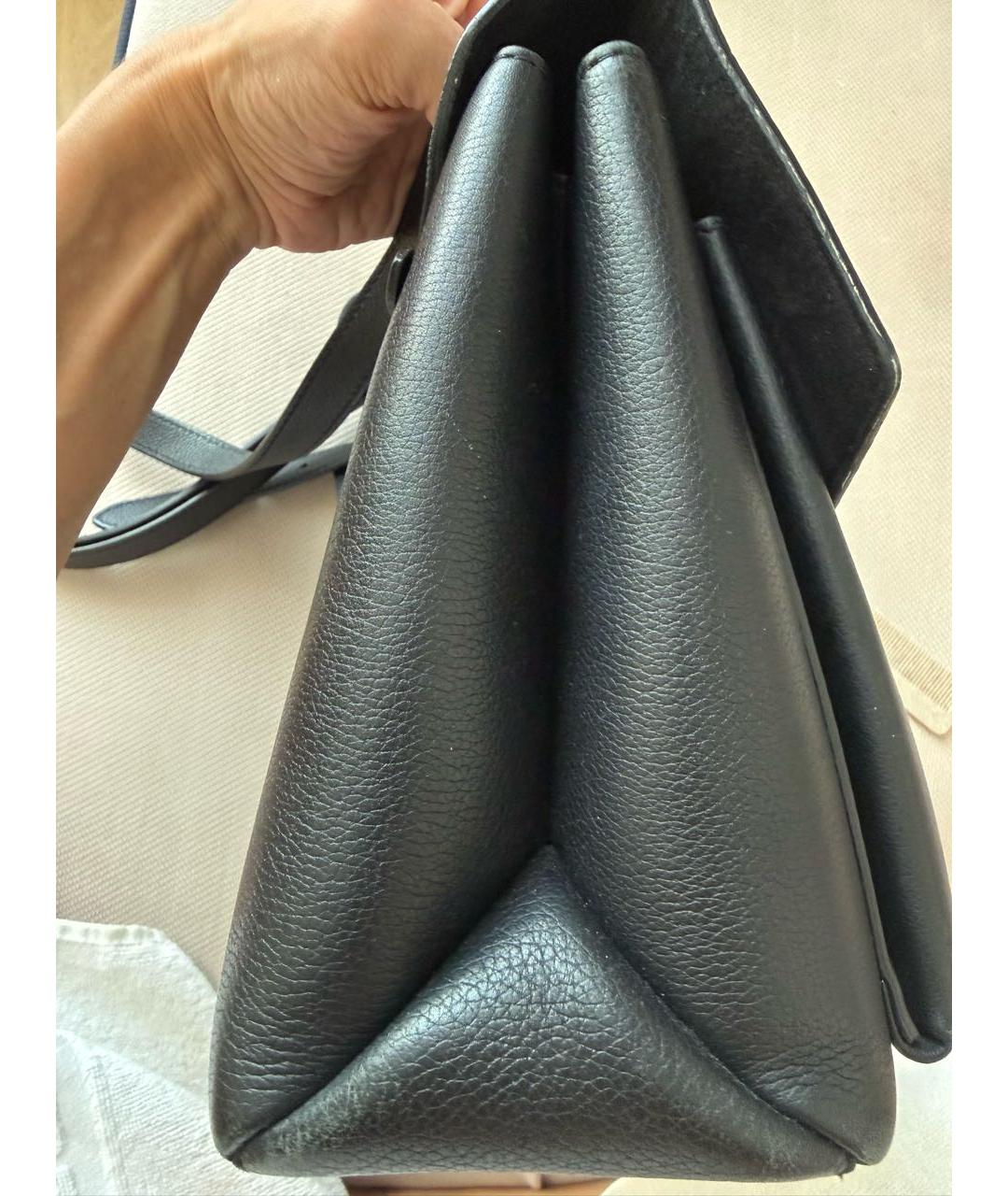 LOUIS VUITTON Черная кожаная сумка через плечо, фото 4