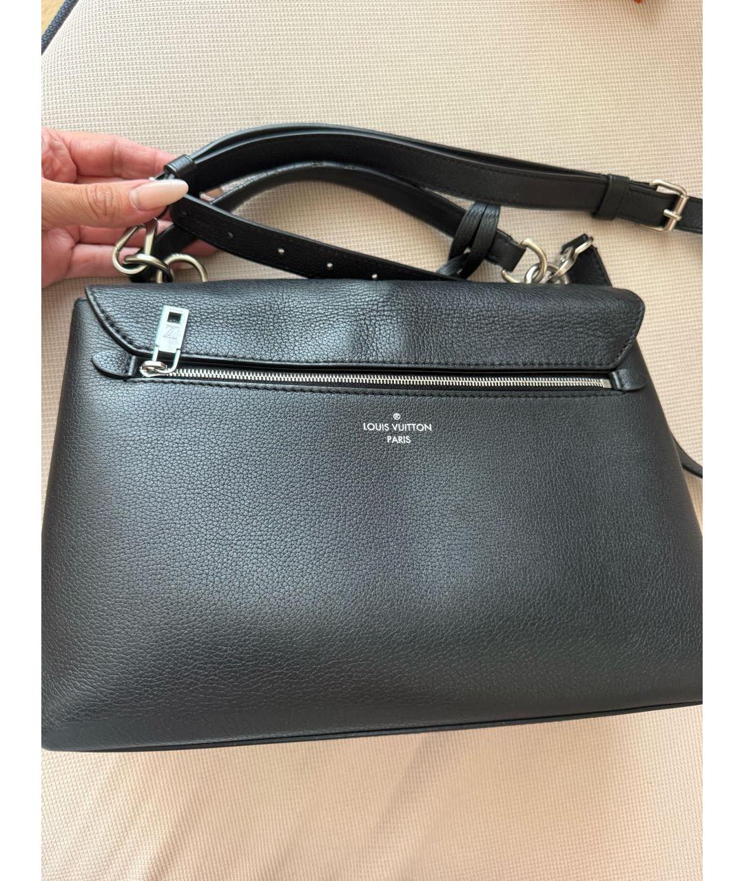 LOUIS VUITTON Черная кожаная сумка через плечо, фото 2