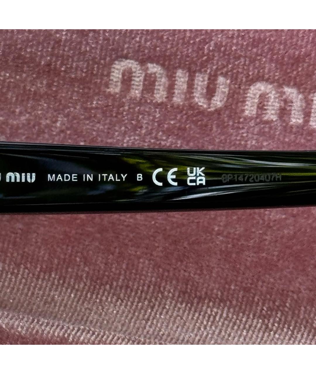 MIU MIU Черные пластиковые солнцезащитные очки, фото 6