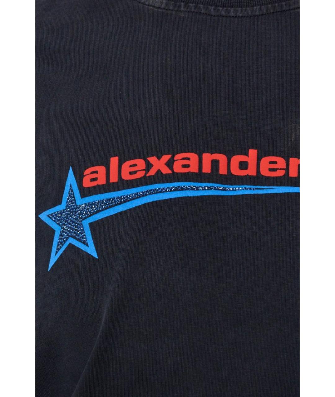 ALEXANDER WANG Черная хлопковая футболка, фото 4