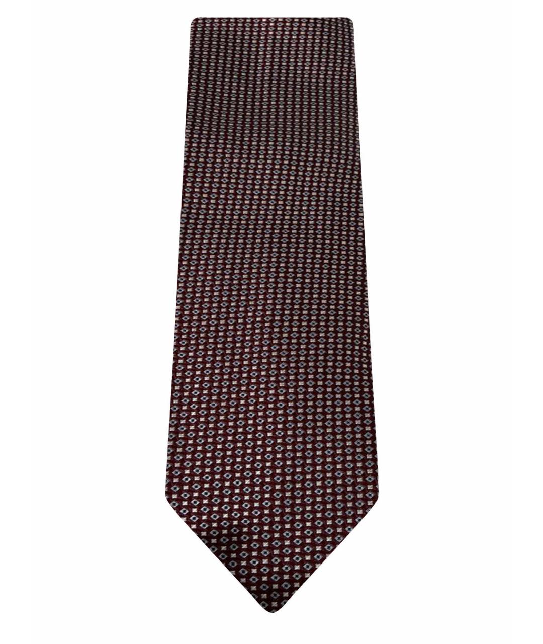 HUGO BOSS Бордовый шелковый галстук, фото 1