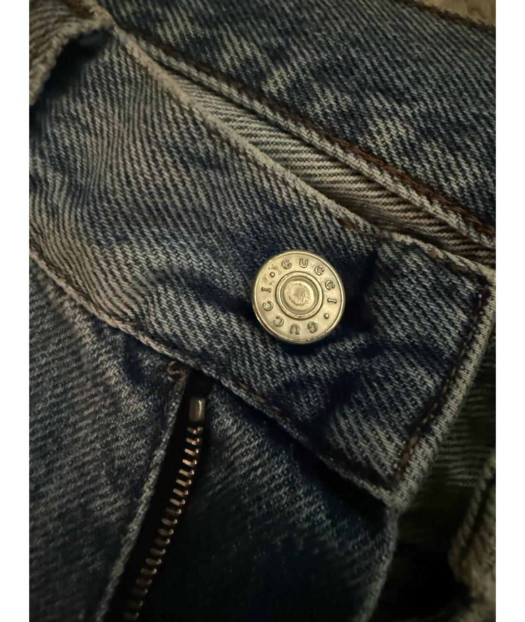 GUCCI Синие хлопковые джинсы скинни, фото 4