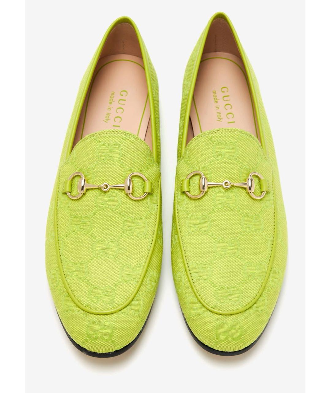 GUCCI Желтые текстильные шлепанцы, фото 5