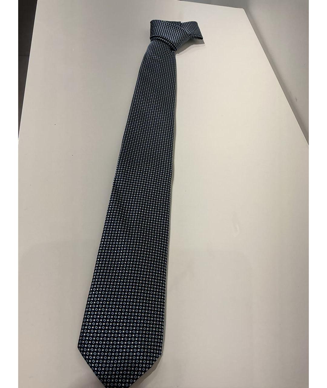 HUGO BOSS Синий шелковый галстук, фото 3