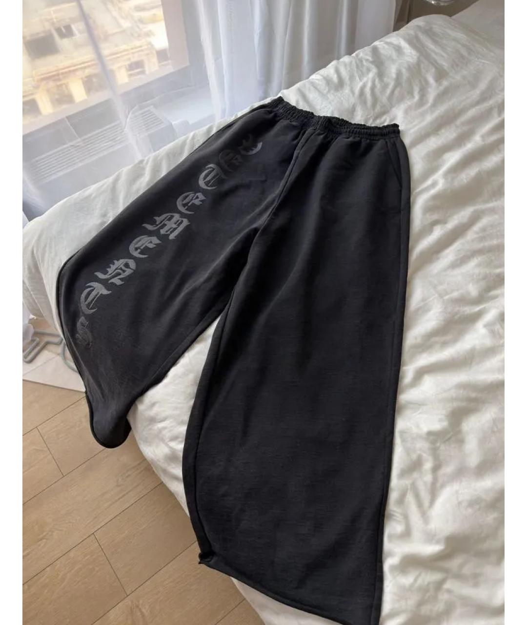 VETEMENTS Черные хлопковые повседневные брюки, фото 2