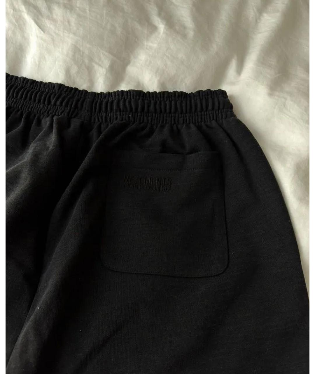 VETEMENTS Черные хлопковые повседневные брюки, фото 5