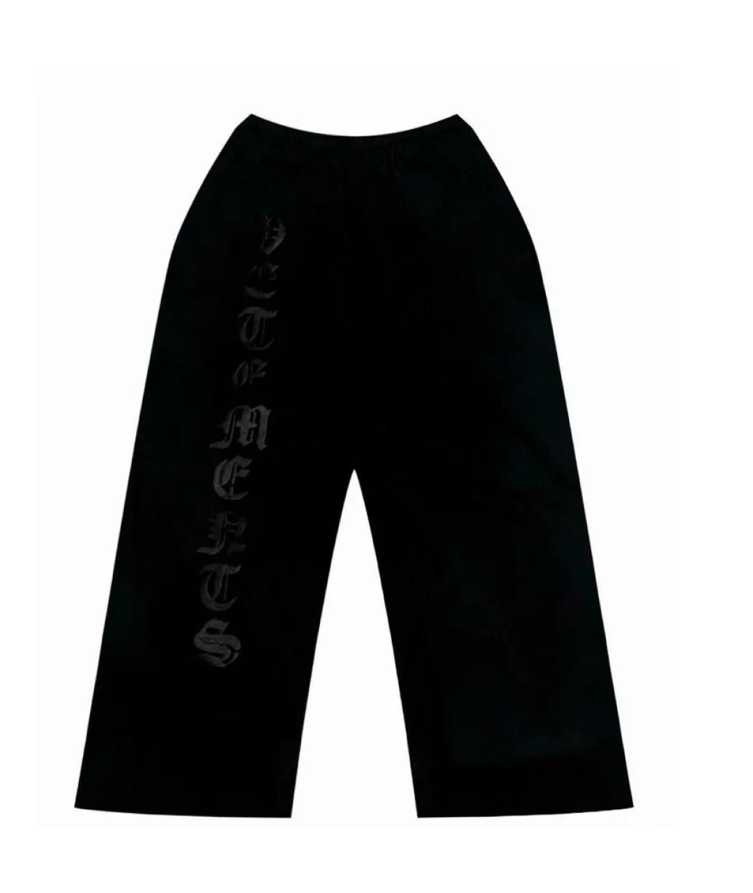 VETEMENTS Черные хлопковые повседневные брюки, фото 1