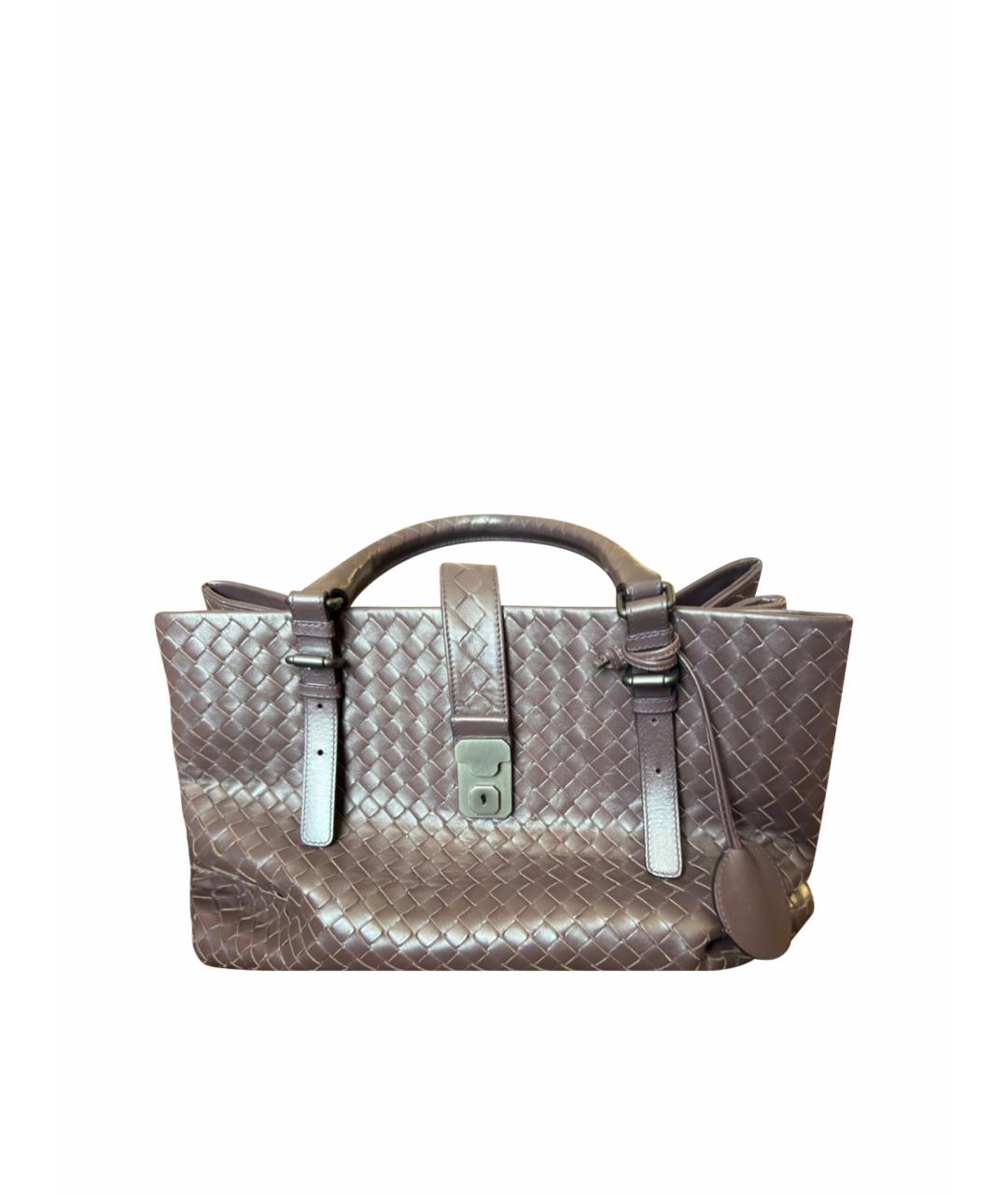 BOTTEGA VENETA Коричневая кожаная сумка с короткими ручками, фото 1