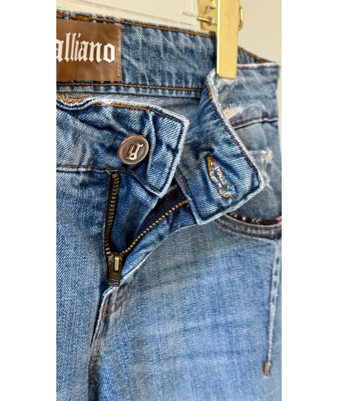 JOHN GALLIANO Голубые прямые джинсы, фото 8