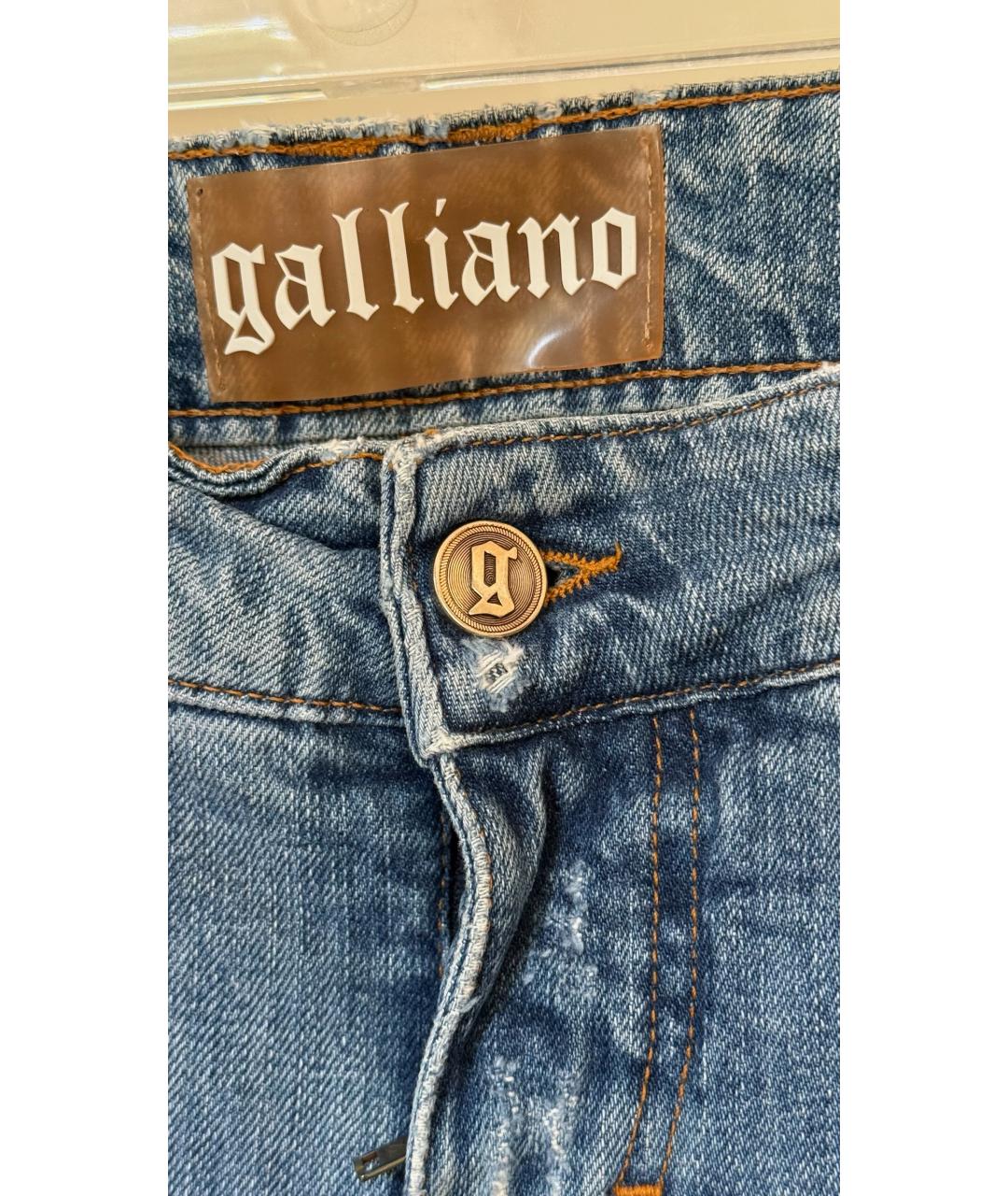 JOHN GALLIANO Голубые прямые джинсы, фото 7