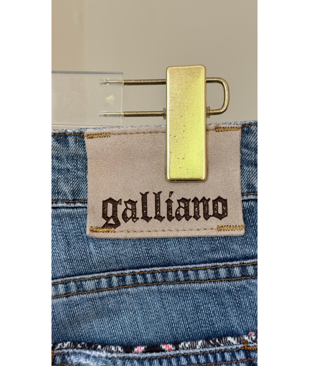 JOHN GALLIANO Голубые прямые джинсы, фото 5