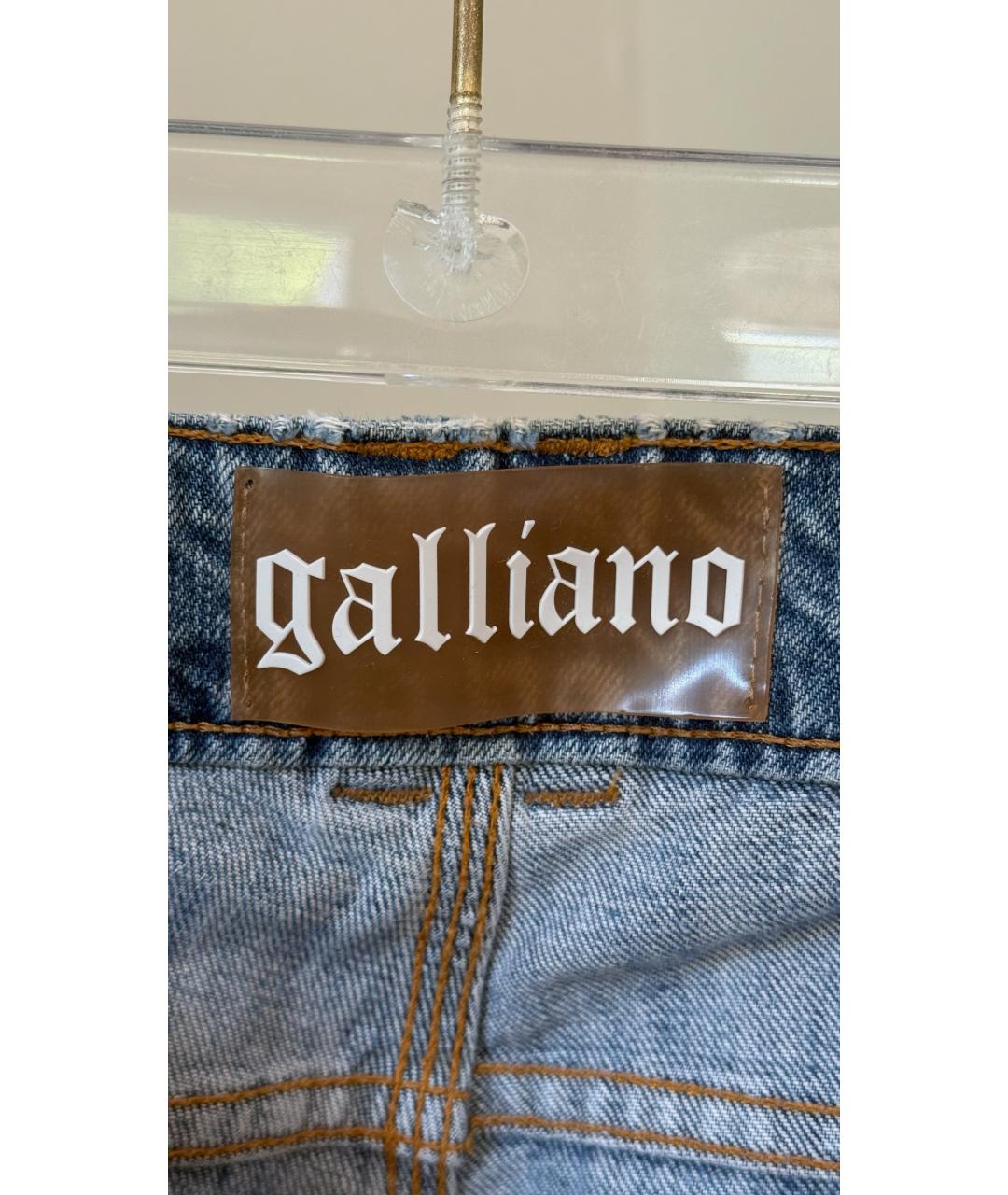 JOHN GALLIANO Голубые прямые джинсы, фото 9