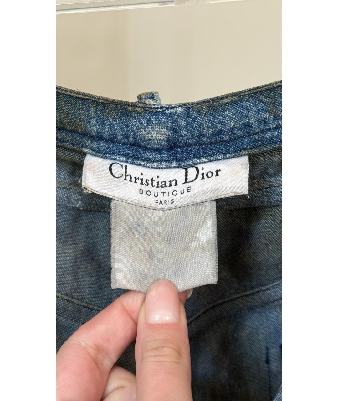CHRISTIAN DIOR Голубые прямые джинсы, фото 7