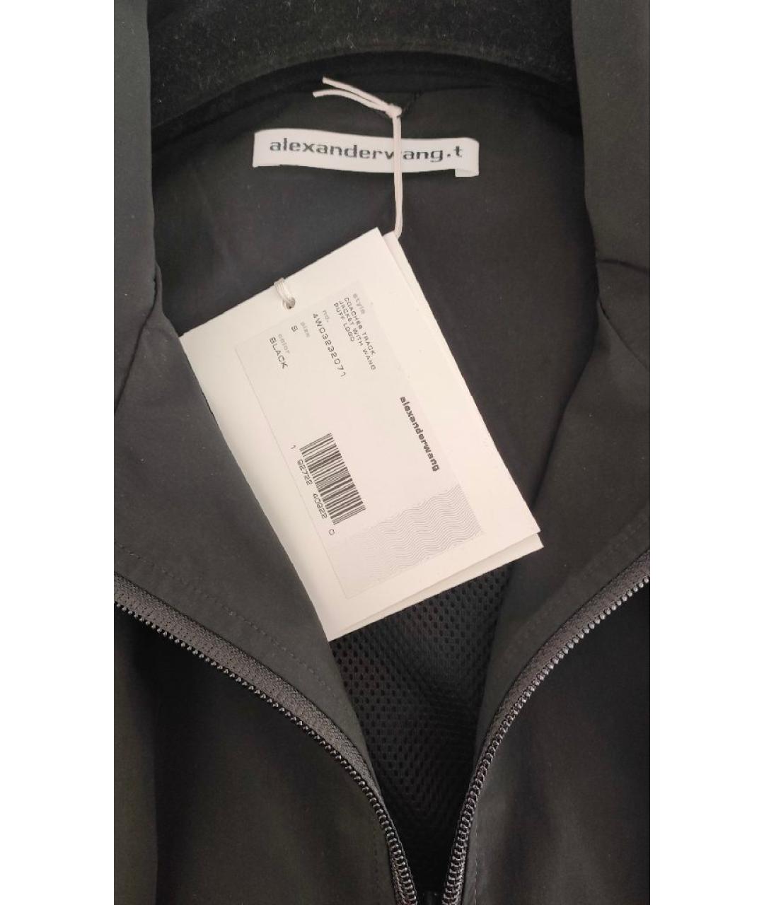 T BY ALEXANDER WANG Черная полиэстеровая спортивная куртка, фото 3