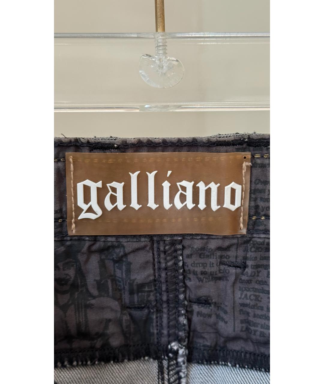 JOHN GALLIANO Черная деним юбка мини, фото 9