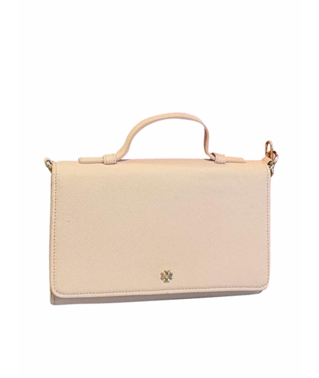 TORY BURCH Розовая кожаная сумка через плечо, фото 1