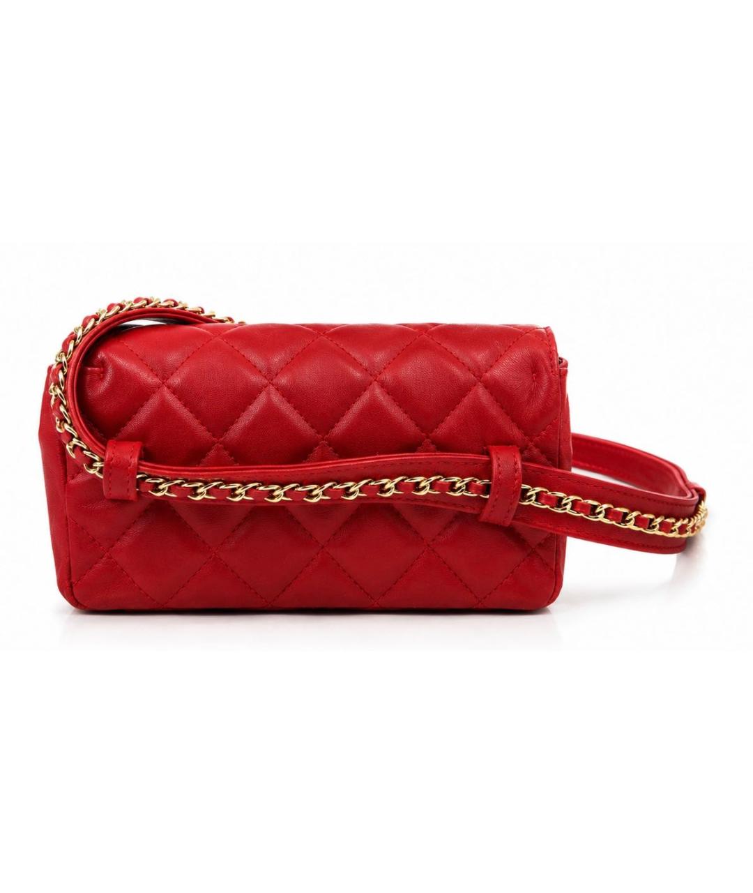 CHANEL Красная кожаная поясная сумка, фото 3