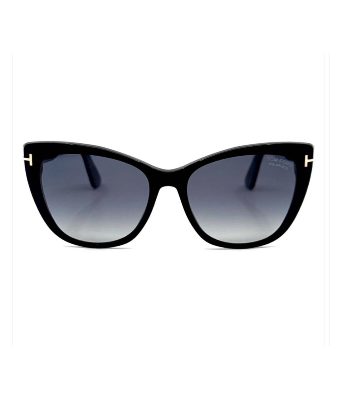 TOM FORD Черные пластиковые солнцезащитные очки, фото 1