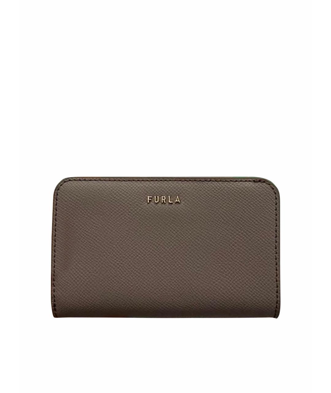 FURLA Серый кожаный кошелек, фото 1