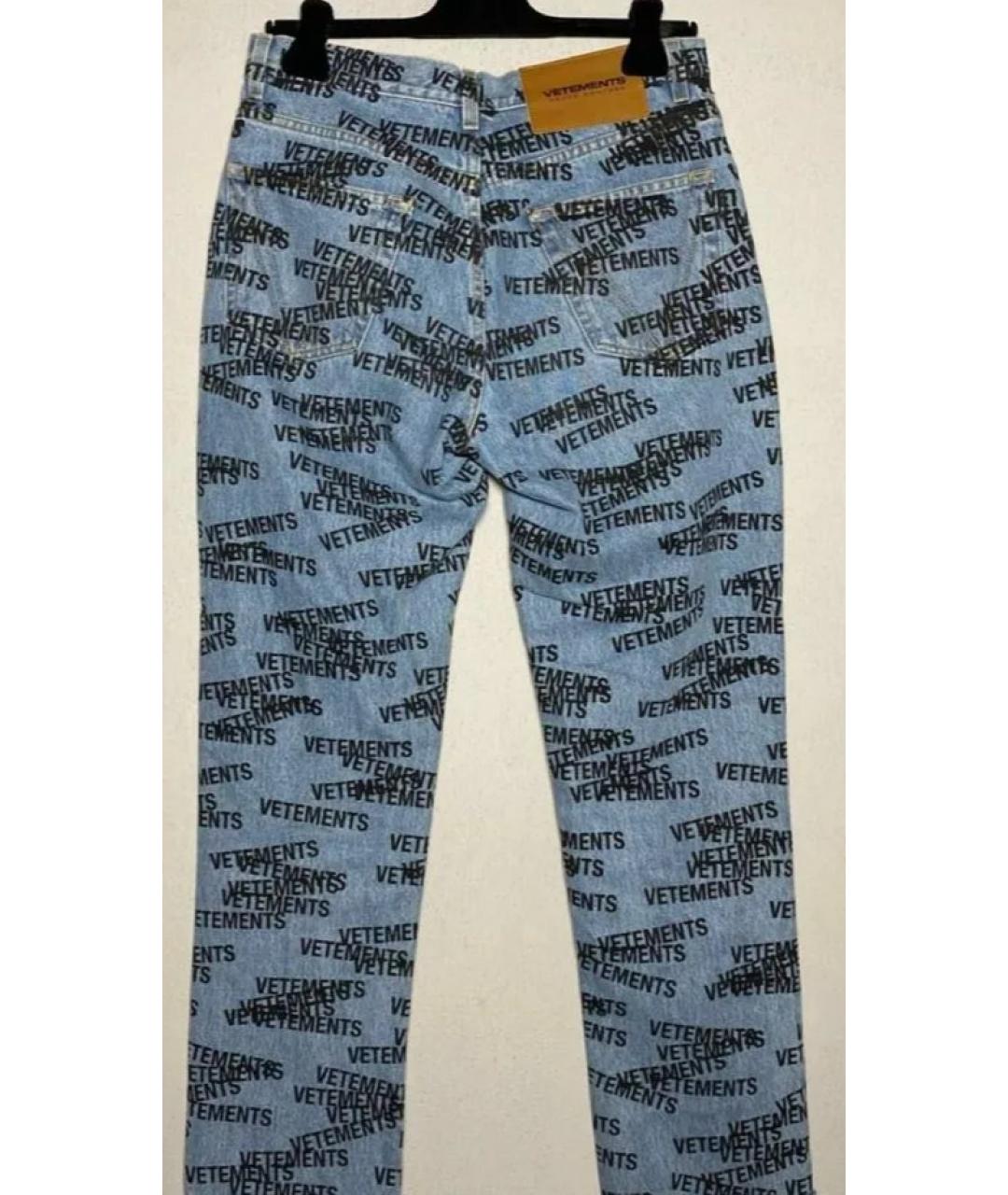 VETEMENTS Голубые прямые джинсы, фото 4