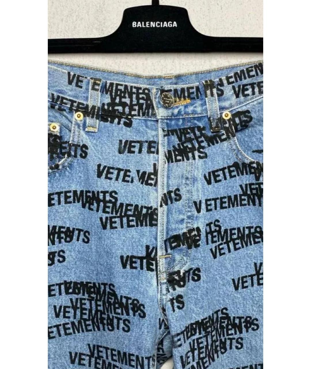 VETEMENTS Голубые прямые джинсы, фото 2