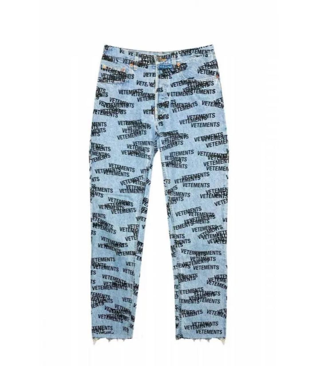 VETEMENTS Голубые прямые джинсы, фото 1