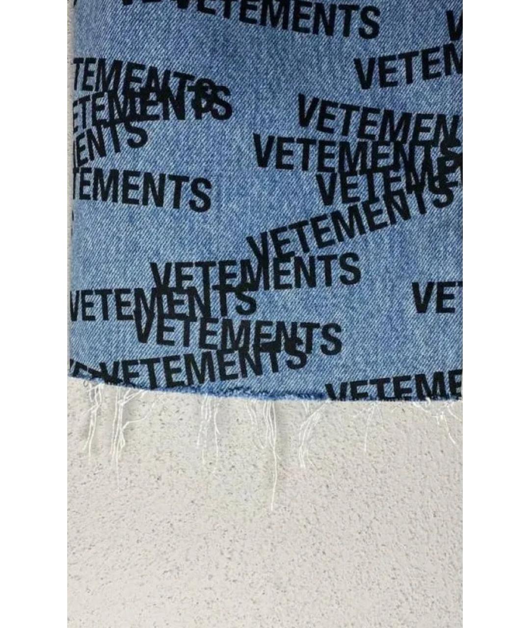 VETEMENTS Голубые прямые джинсы, фото 3