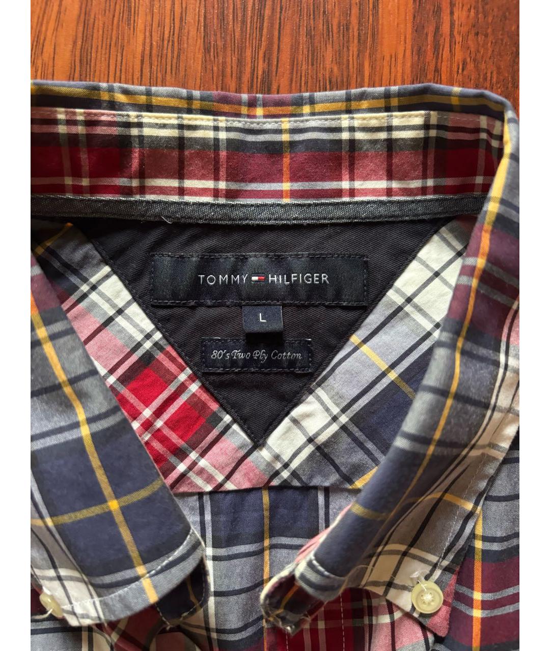 TOMMY HILFIGER Мульти хлопковая кэжуал рубашка, фото 3