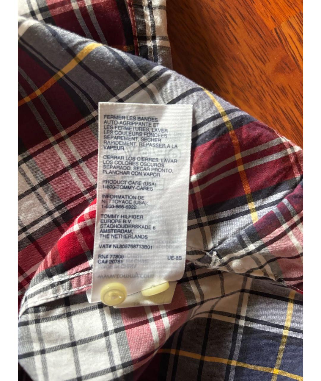 TOMMY HILFIGER Мульти хлопковая кэжуал рубашка, фото 7