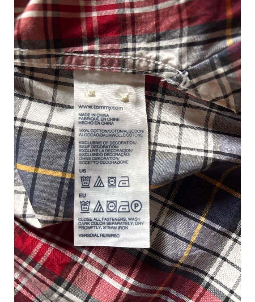 TOMMY HILFIGER Мульти хлопковая кэжуал рубашка, фото 5