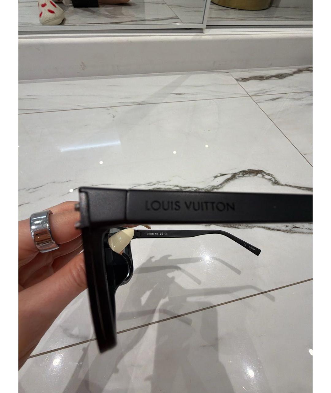 LOUIS VUITTON Черные пластиковые солнцезащитные очки, фото 3