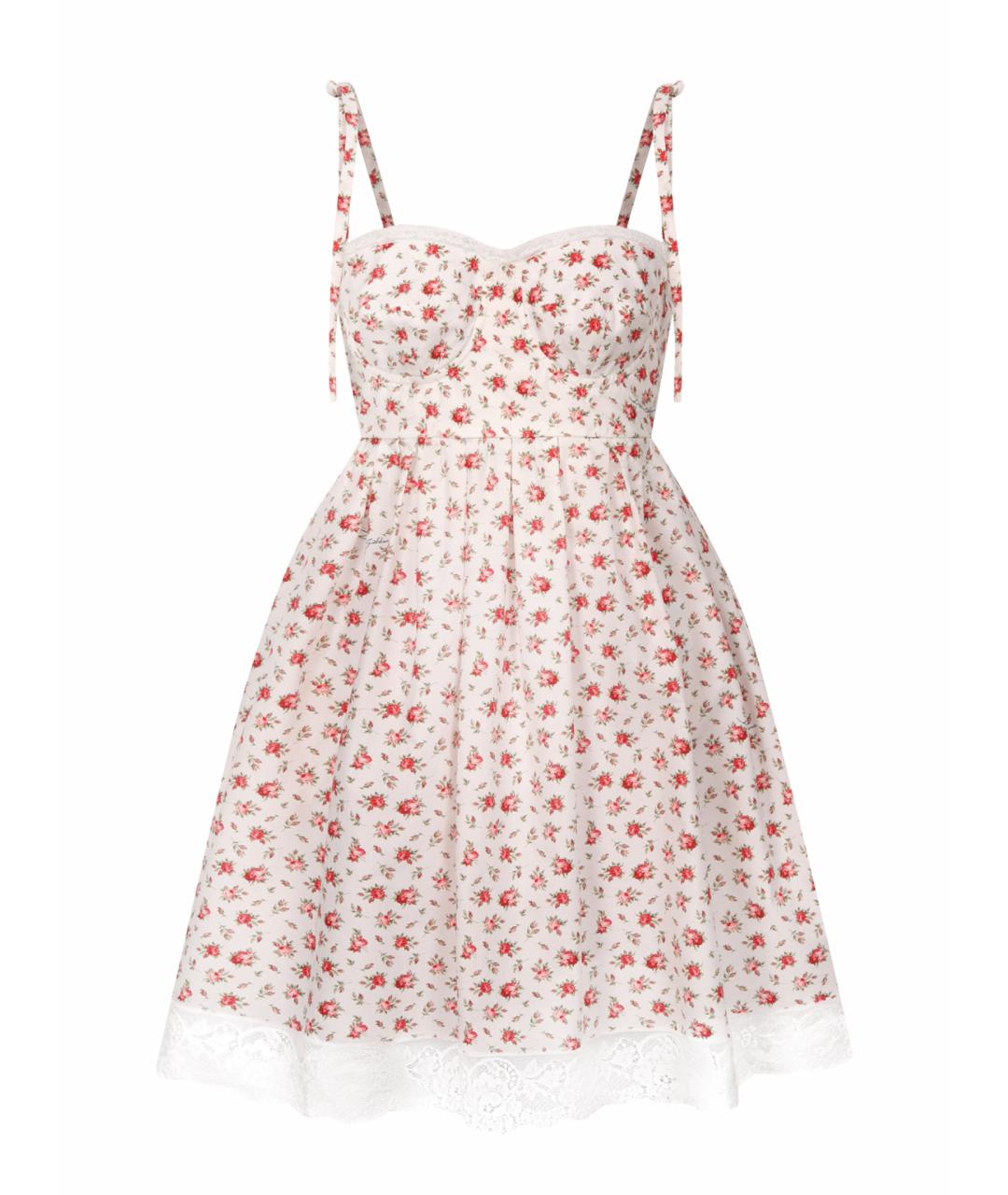 DOLCE&GABBANA Белое хлопковое повседневное платье, фото 1