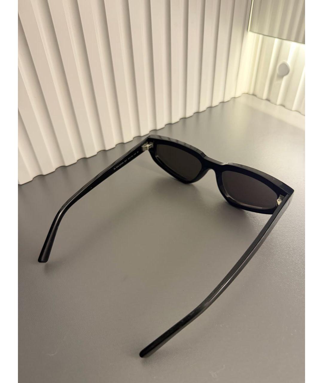 SAINT LAURENT Черные пластиковые солнцезащитные очки, фото 4