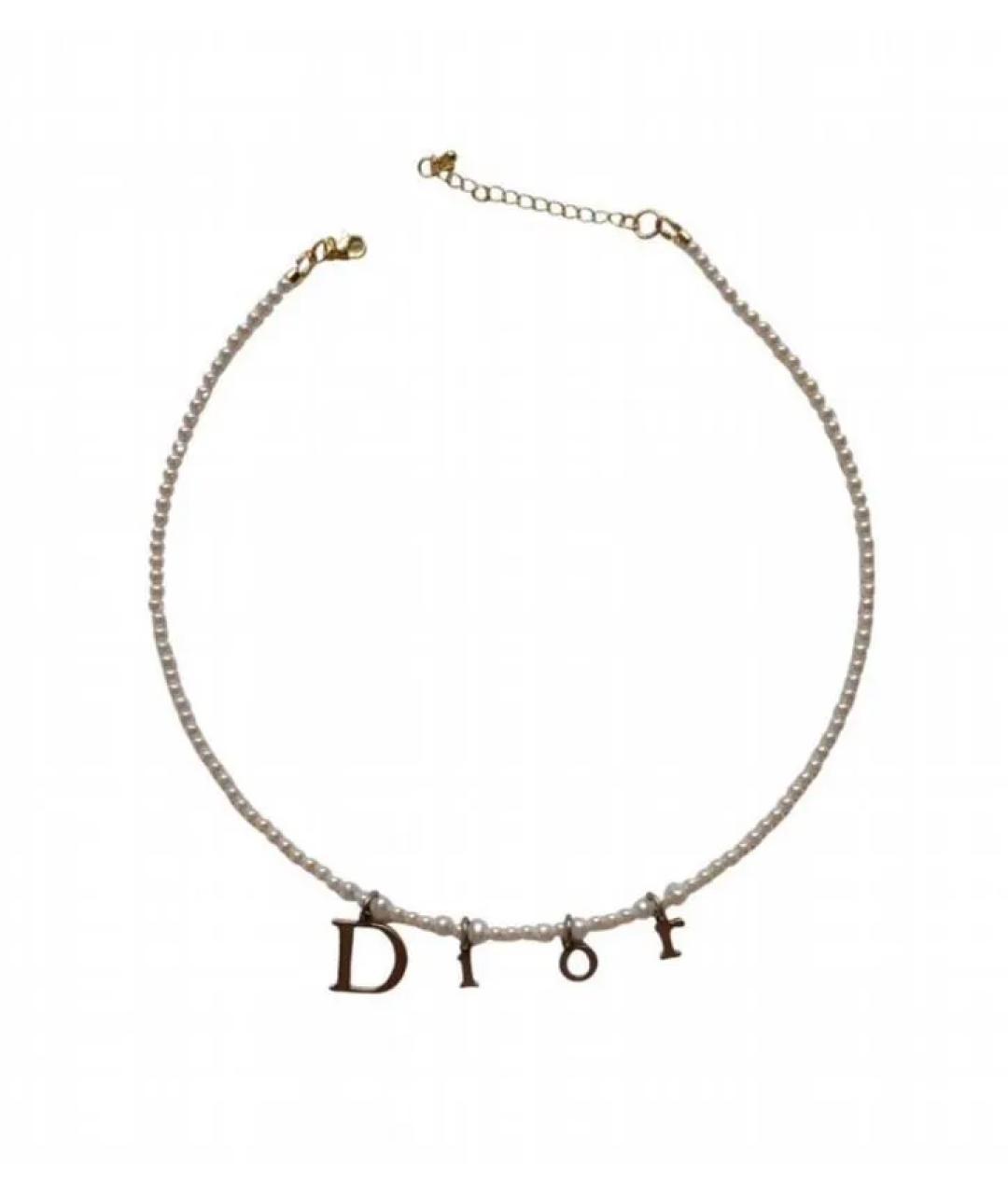 CHRISTIAN DIOR Белый чокер, фото 1