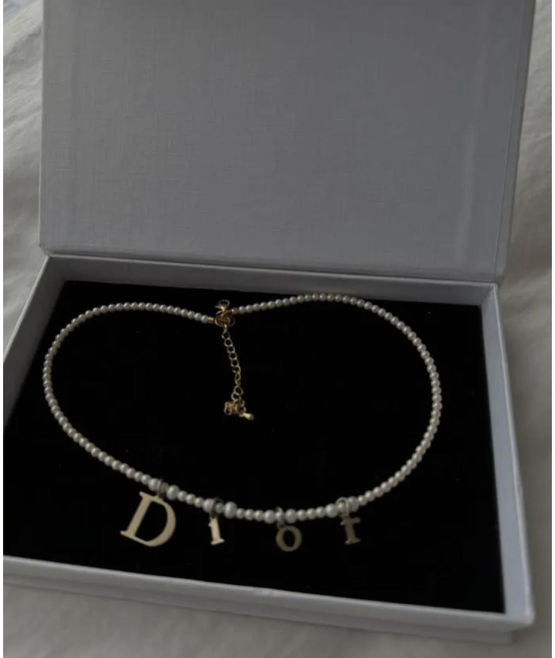 CHRISTIAN DIOR Белый чокер, фото 3