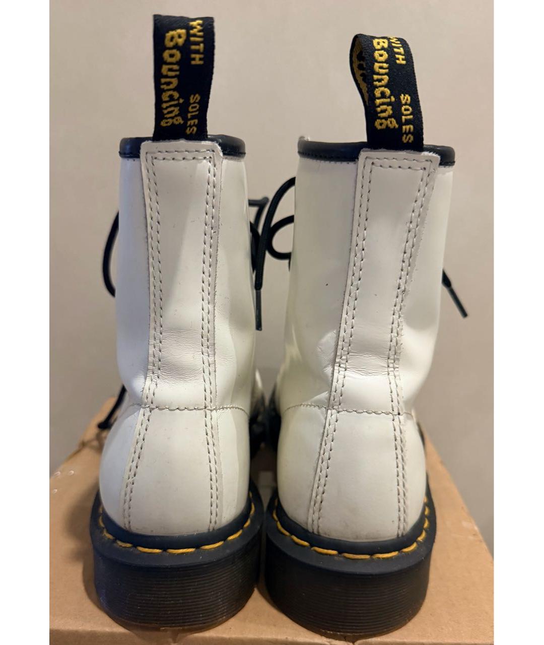 DR. MARTENS Белые кожаные ботинки, фото 4