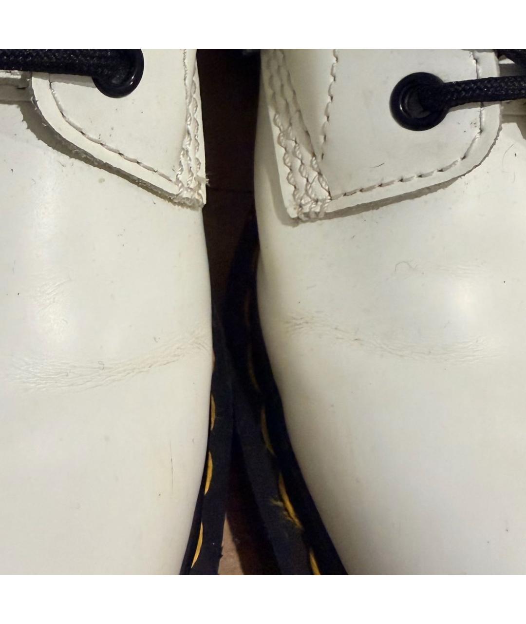 DR. MARTENS Белые кожаные ботинки, фото 5