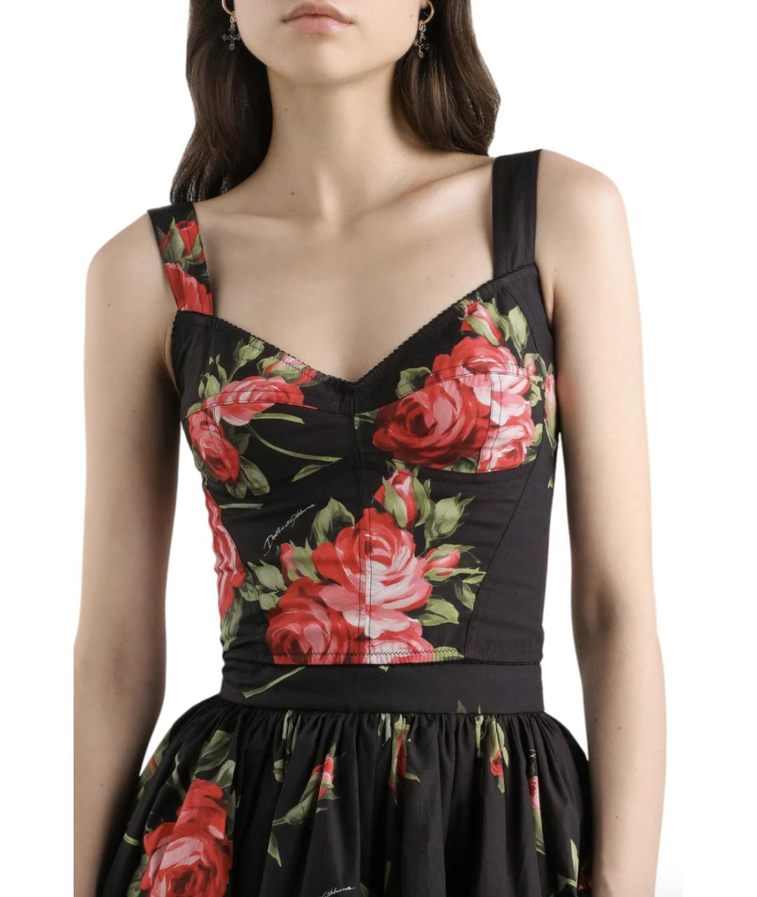 DOLCE&GABBANA Черный хлопковый костюм с юбками, фото 3