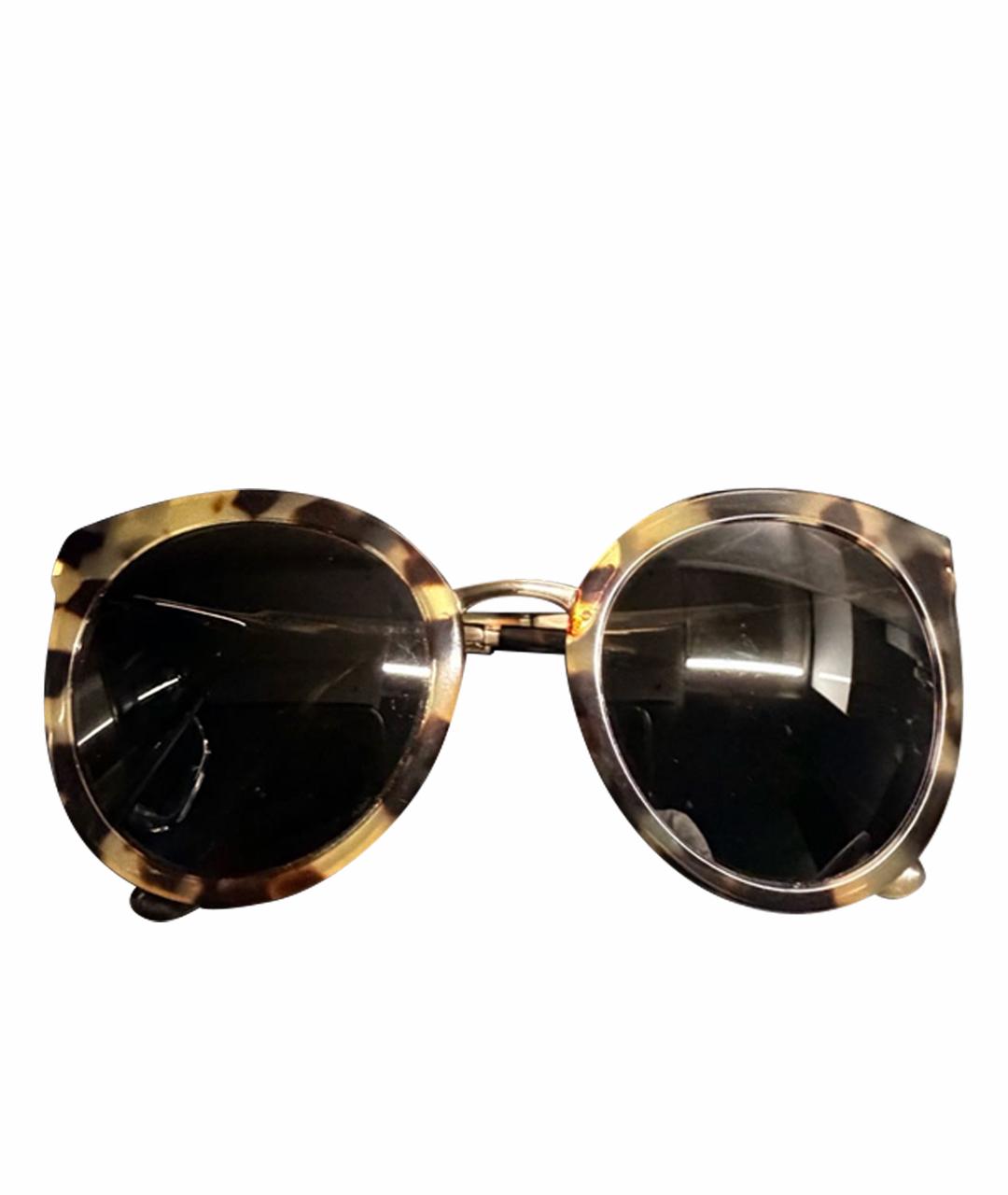 DOLCE&GABBANA Коричневые пластиковые солнцезащитные очки, фото 1
