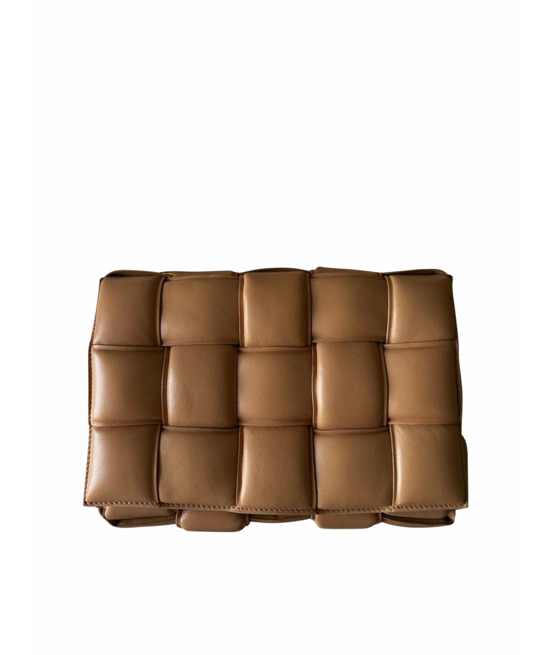 BOTTEGA VENETA Бежевая кожаная сумка через плечо, фото 1