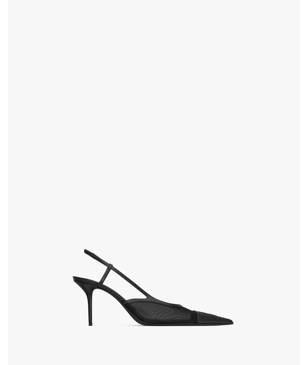 SAINT LAURENT Черные кожаные туфли, фото 8