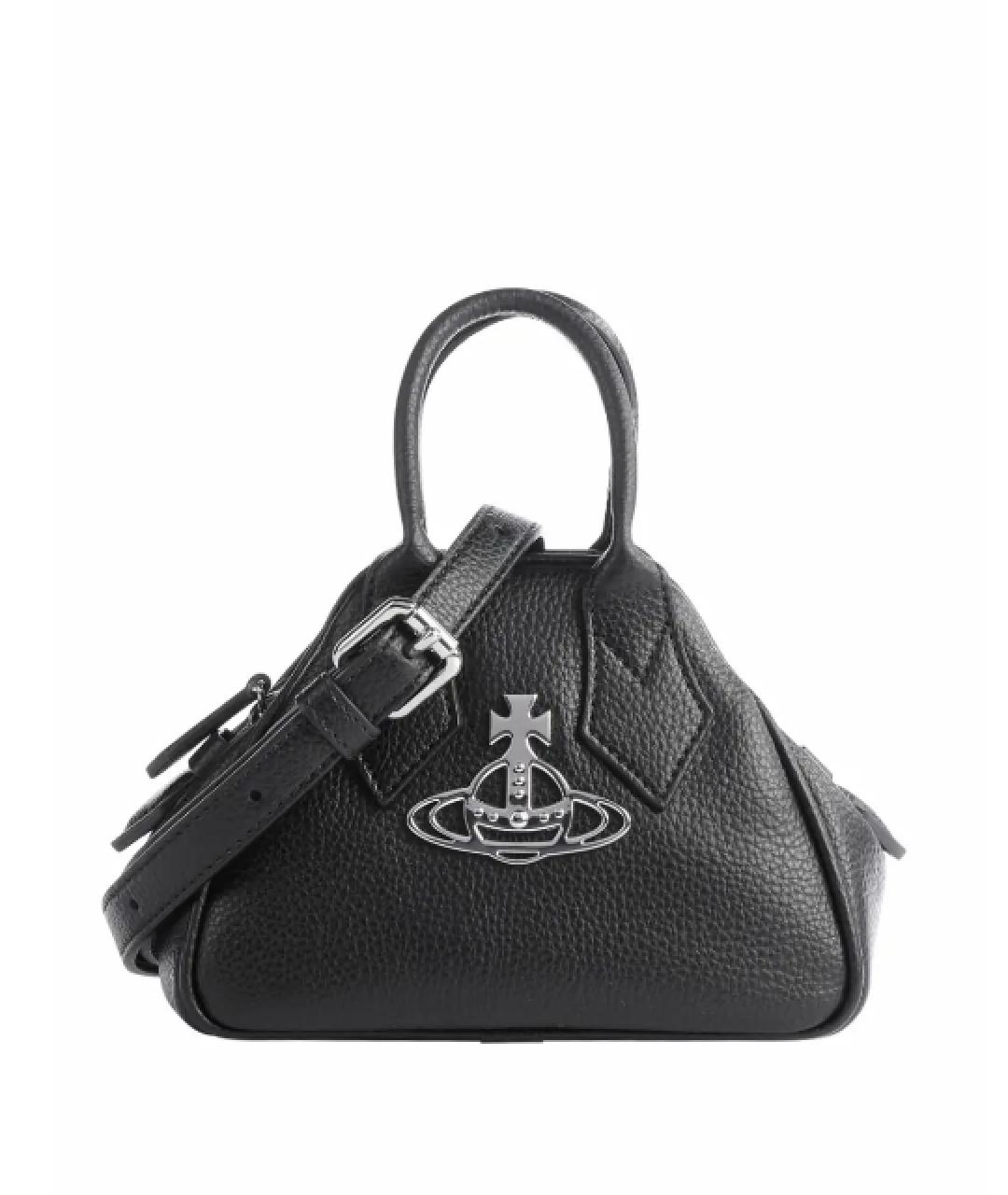 VIVIENNE WESTWOOD Черная сумка с короткими ручками из искусственной кожи, фото 1