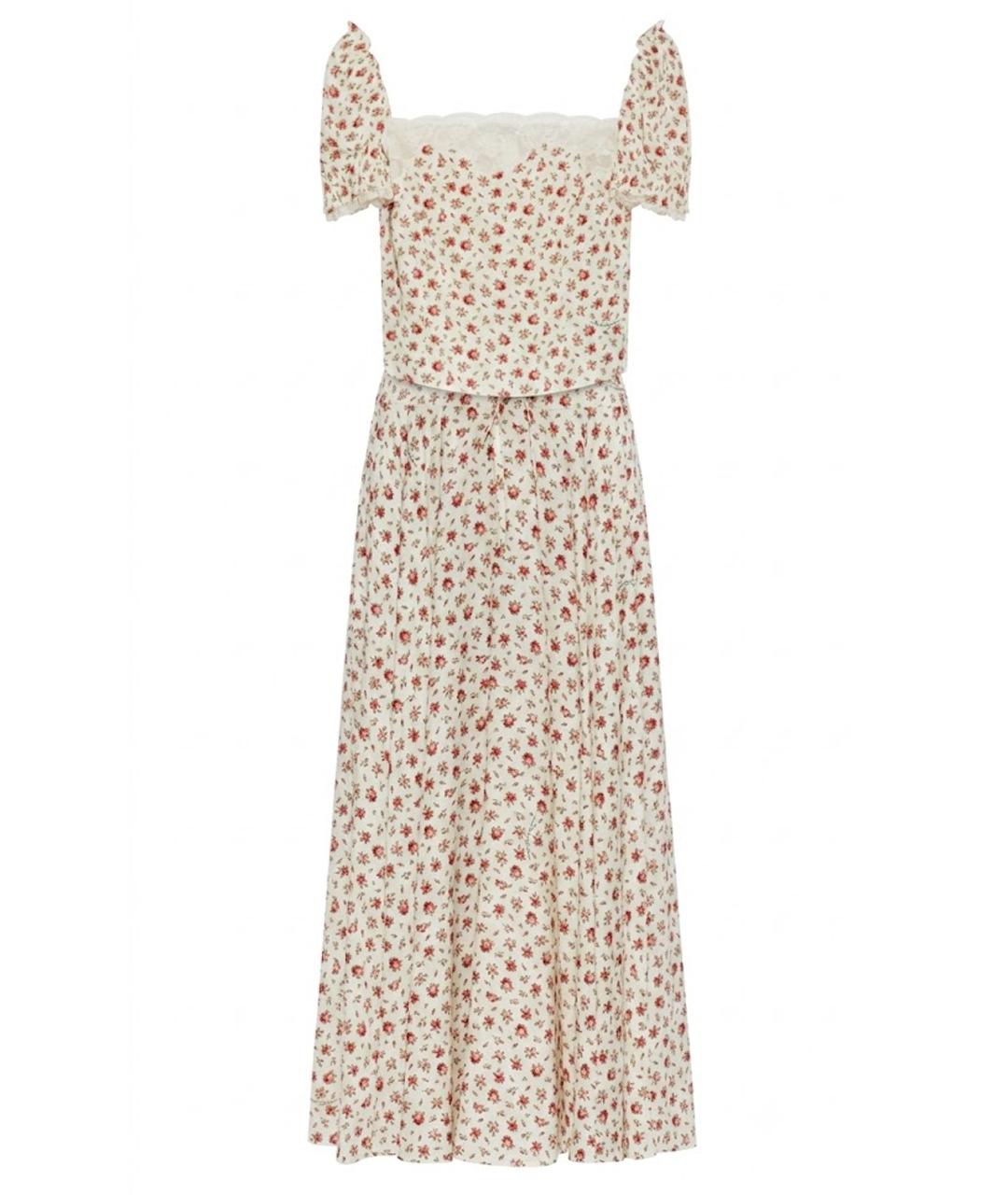 DOLCE&GABBANA Белый шелковый костюм с юбками, фото 1
