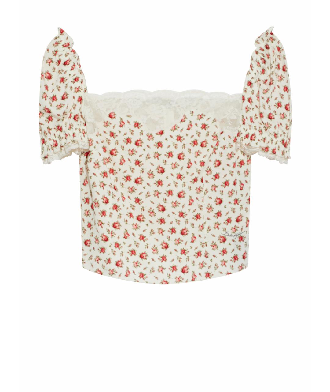 DOLCE&GABBANA Белый шелковый костюм с юбками, фото 5
