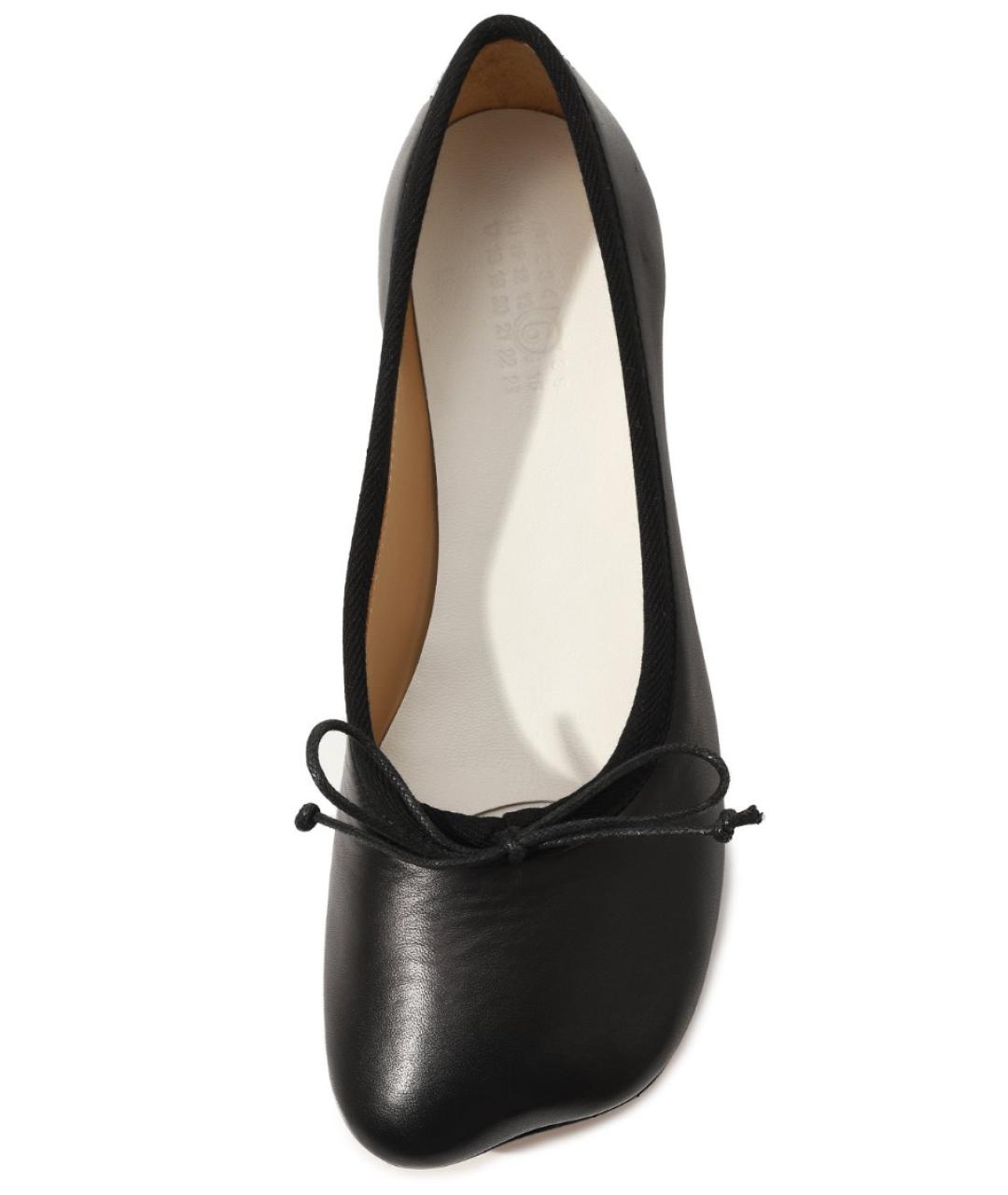 MM6 MAISON MARGIELA Черные кожаные балетки, фото 10