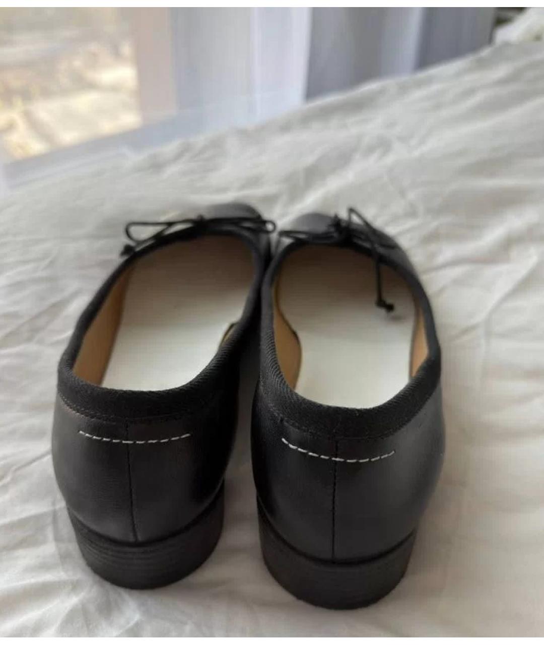 MM6 MAISON MARGIELA Черные кожаные балетки, фото 5