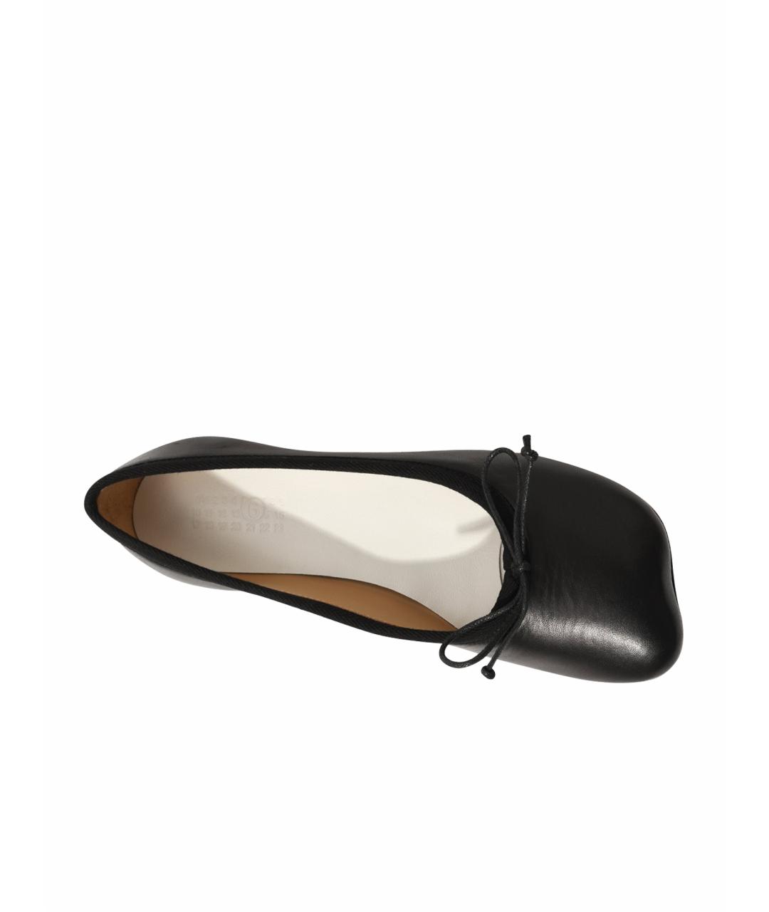 MM6 MAISON MARGIELA Черные кожаные балетки, фото 11