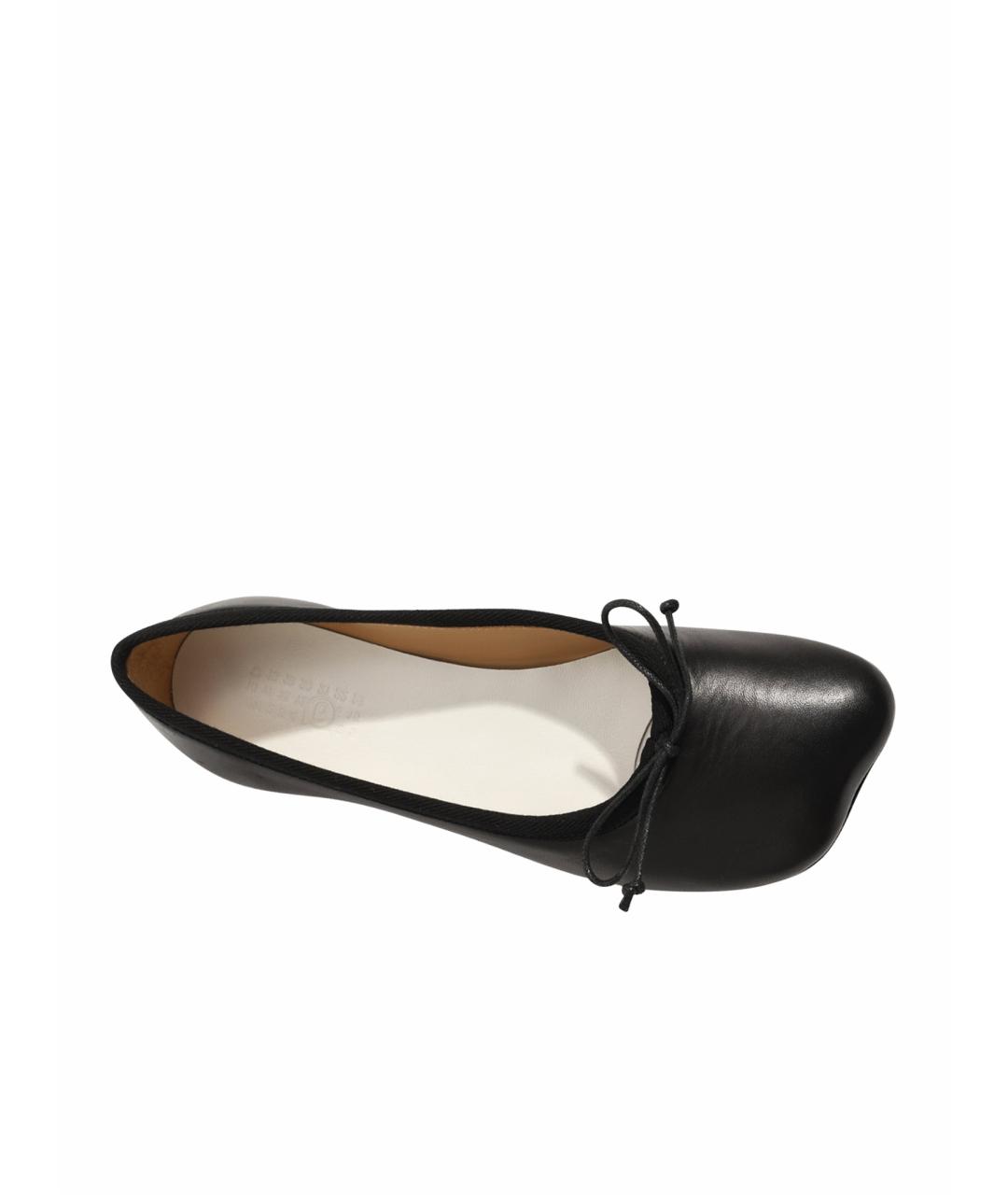 MM6 MAISON MARGIELA Черные кожаные балетки, фото 1