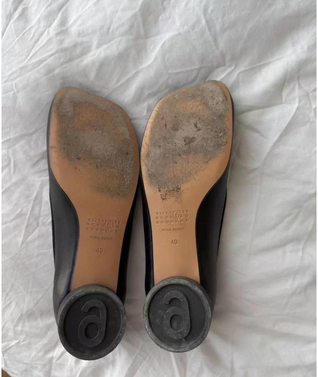 MM6 MAISON MARGIELA Черные кожаные балетки, фото 7