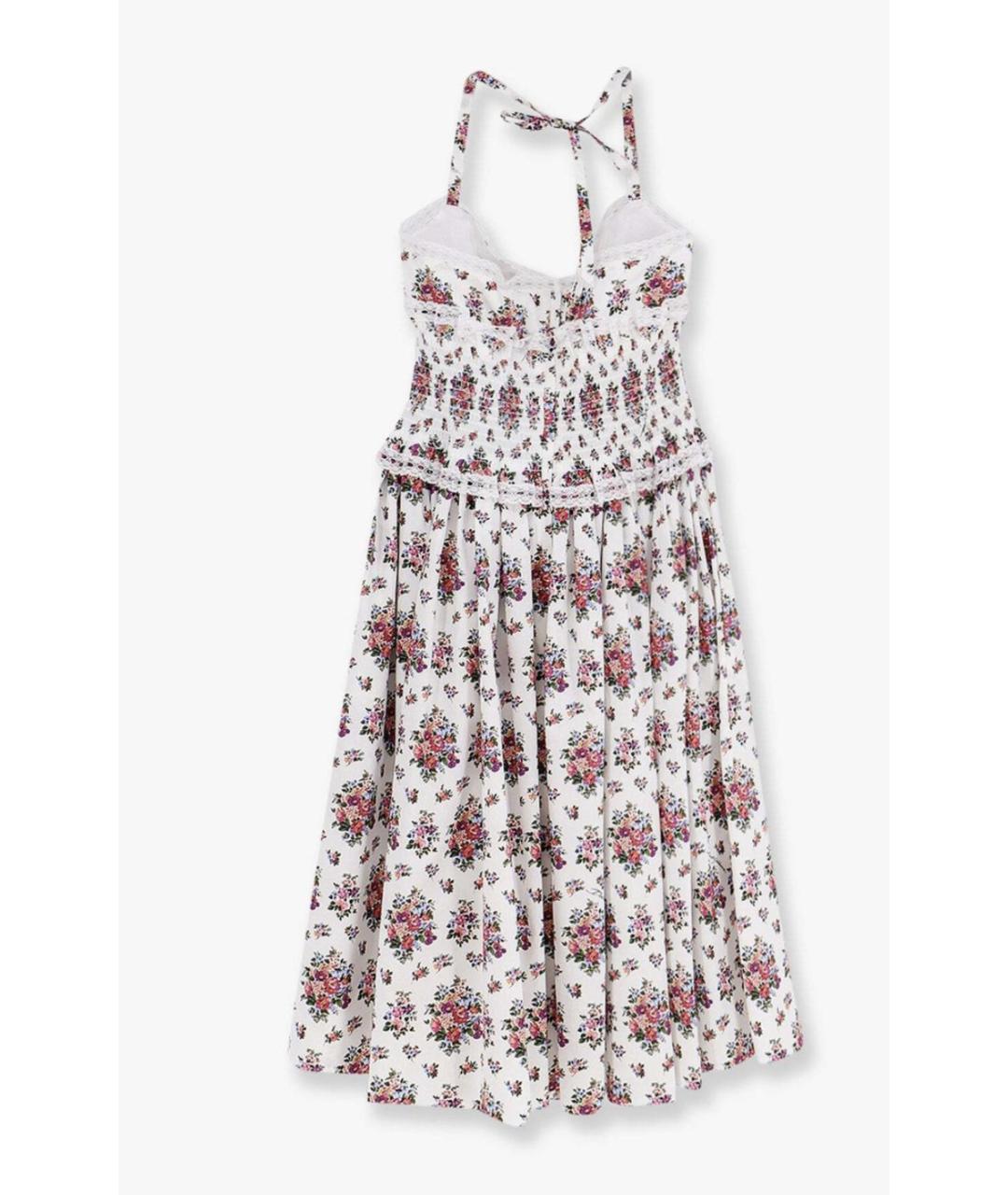 DOLCE&GABBANA Белое хлопковое повседневное платье, фото 3